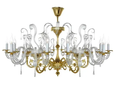 2150/CH18 - LED Murano glass chandelier _ Il Paralume Marina